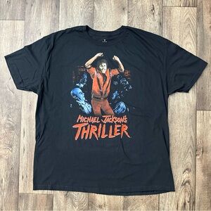 MJ Michael Jackson Graphic T-shirt Size 2XL Black